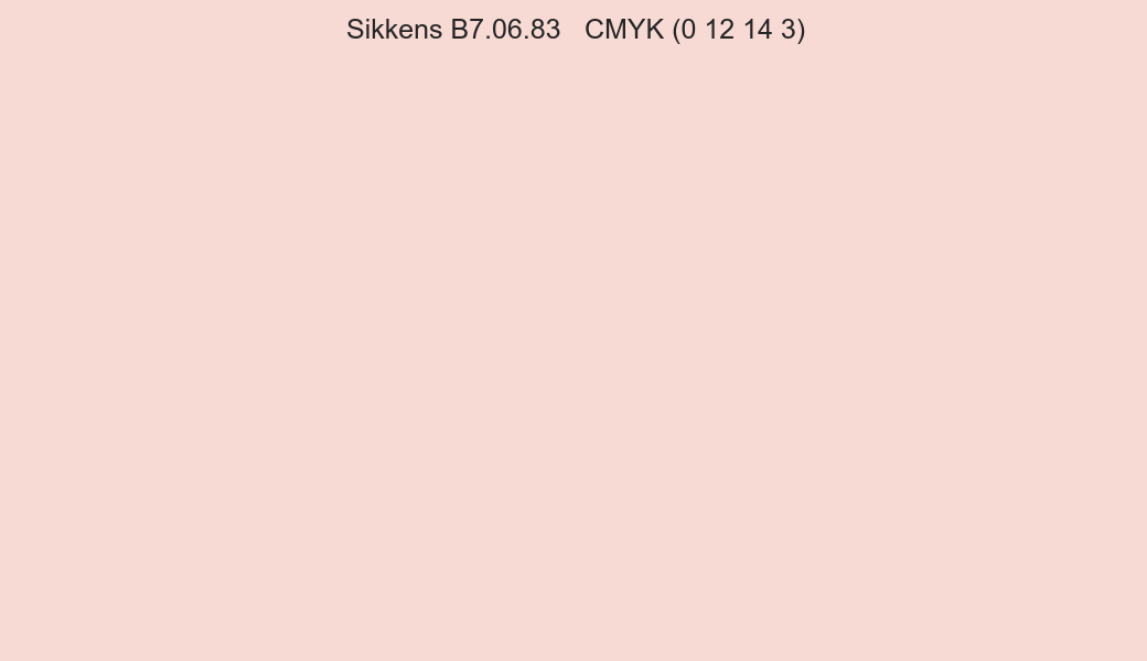 Color Sikkens B7.06.83 to CMYK (0 12 14 3) converter Color Sikkens B7.06.83 to CMYK (0 12 14 3) converter
