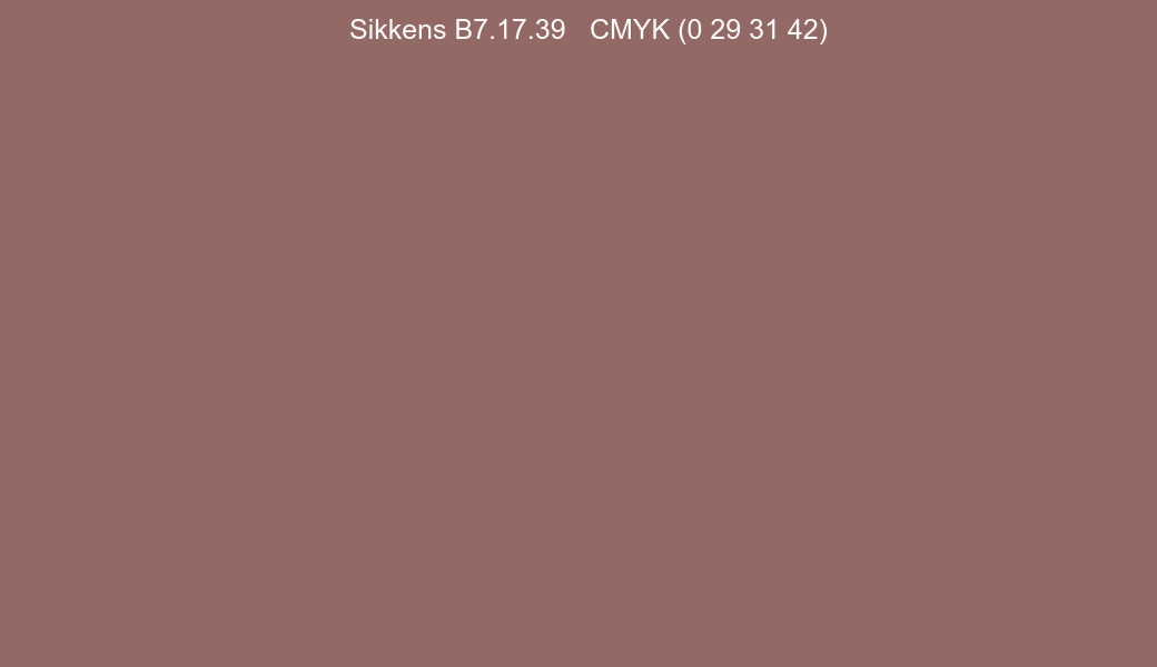 Color Sikkens B7.17.39 to CMYK (0 29 31 42) converter Color Sikkens B7.17.39 to CMYK (0 29 31 42) converter