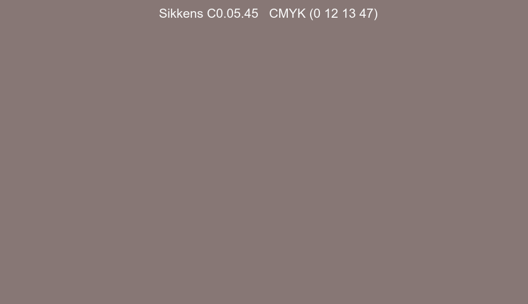 Color Sikkens C0.05.45 to CMYK (0 12 13 47) converter Color Sikkens C0.05.45 to CMYK (0 12 13 47) converter