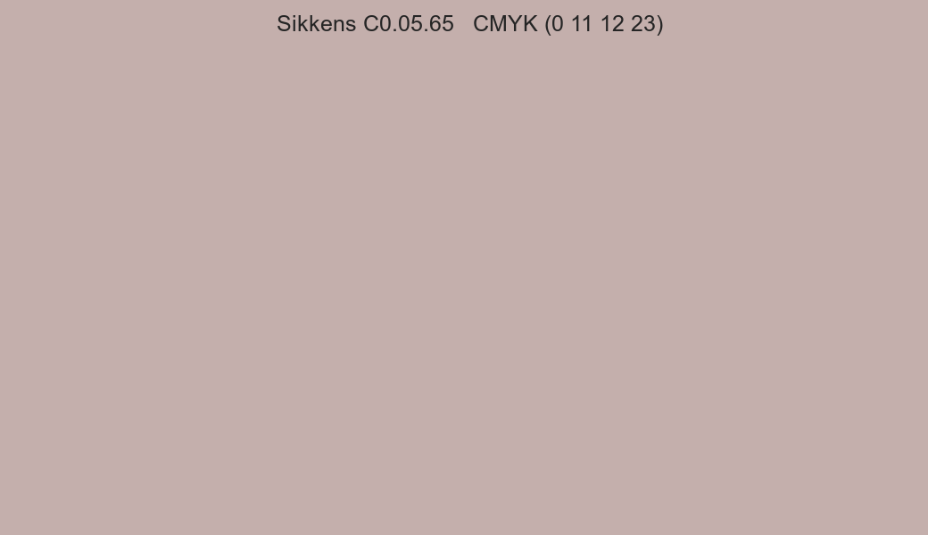 Color Sikkens C0.05.65 to CMYK (0 11 12 23) converter Color Sikkens C0.05.65 to CMYK (0 11 12 23) converter