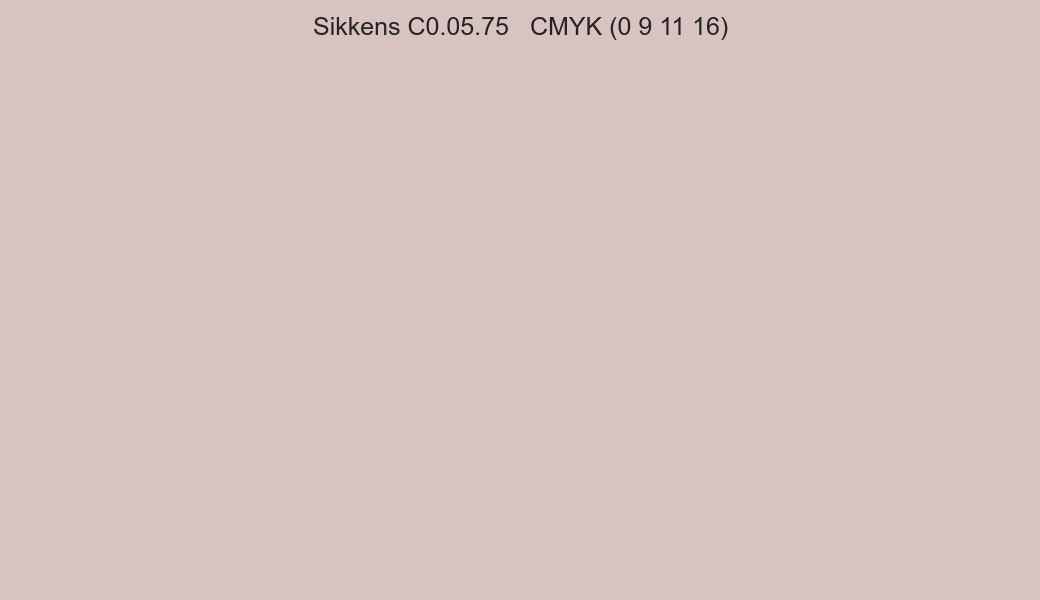 Color Sikkens C0.05.75 to CMYK (0 9 11 16) converter Color Sikkens C0.05.75 to CMYK (0 9 11 16) converter