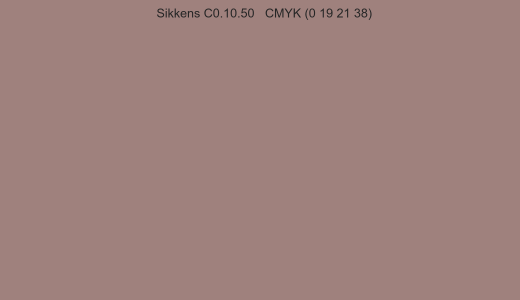 Color Sikkens C0.10.50 to CMYK (0 19 21 38) converter Color Sikkens C0.10.50 to CMYK (0 19 21 38) converter