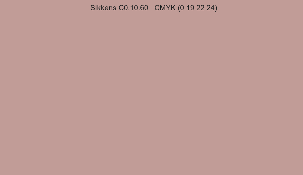 Color Sikkens C0.10.60 to CMYK (0 19 22 24) converter Color Sikkens C0.10.60 to CMYK (0 19 22 24) converter