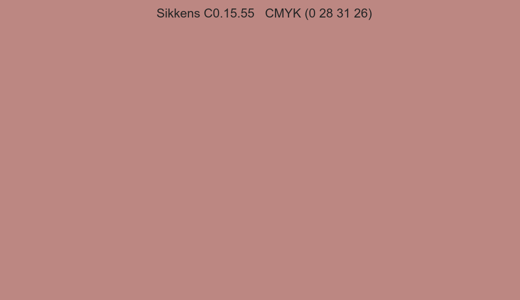 Color Sikkens C0.15.55 to CMYK (0 28 31 26) converter Color Sikkens C0.15.55 to CMYK (0 28 31 26) converter