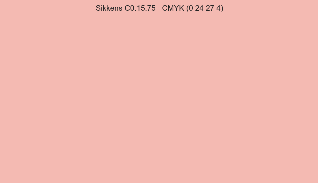 Color Sikkens C0.15.75 to CMYK (0 24 27 4) converter Color Sikkens C0.15.75 to CMYK (0 24 27 4) converter
