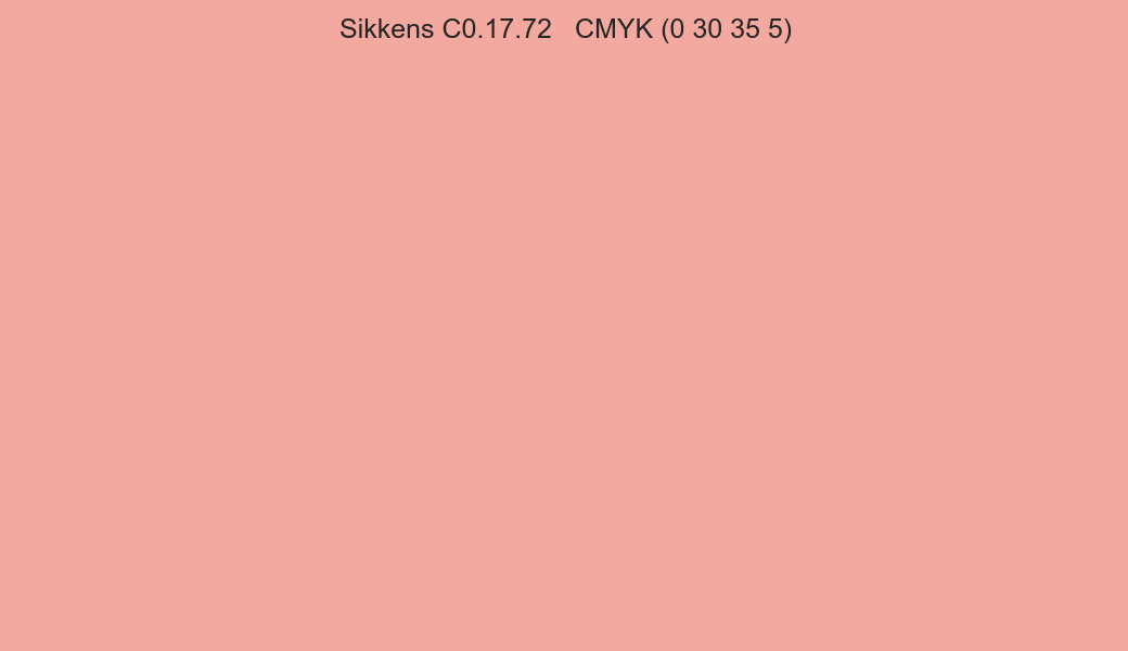 Color Sikkens C0.17.72 to CMYK (0 30 35 5) converter Color Sikkens C0.17.72 to CMYK (0 30 35 5) converter