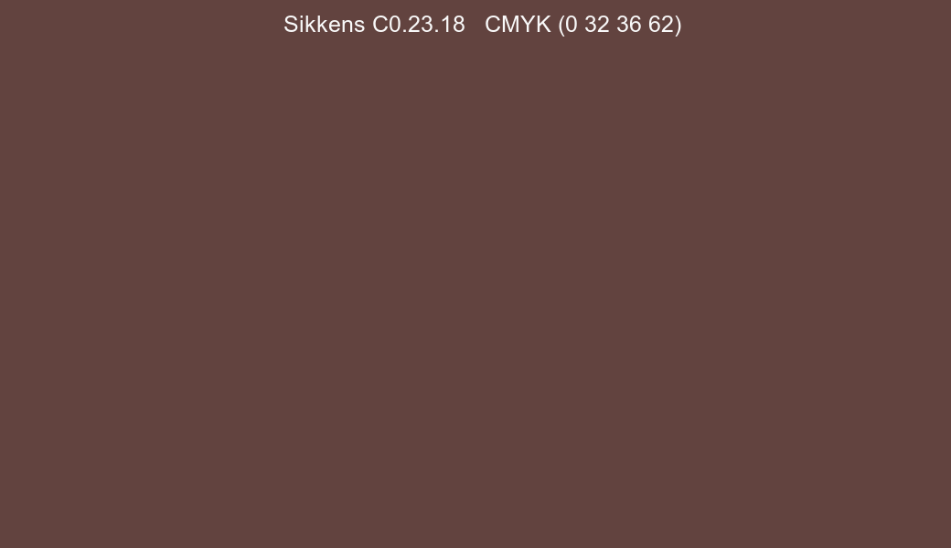 Color Sikkens C0.23.18 to CMYK (0 32 36 62) converter Color Sikkens C0.23.18 to CMYK (0 32 36 62) converter