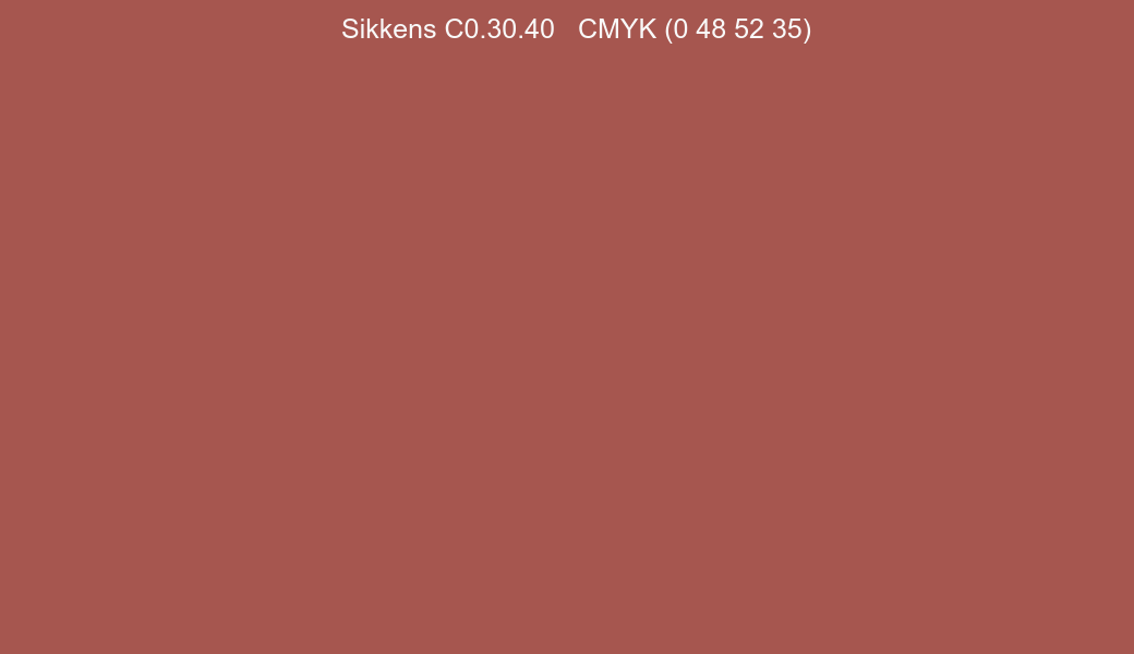 Color Sikkens C0.30.40 to CMYK (0 48 52 35) converter Color Sikkens C0.30.40 to CMYK (0 48 52 35) converter