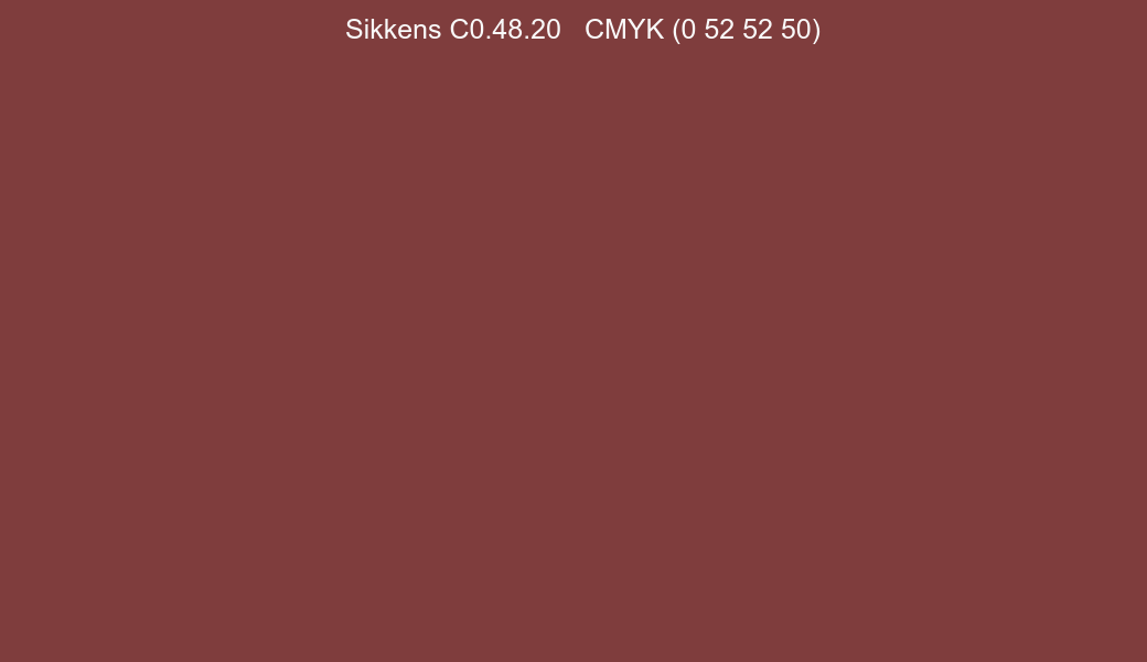 Color Sikkens C0.48.20 to CMYK (0 52 52 50) converter Color Sikkens C0.48.20 to CMYK (0 52 52 50) converter