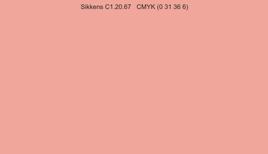 Color Sikkens C1.20.67 to CMYK (0 31 36 6) converter Color Sikkens C1.20.67 to CMYK (0 31 36 6) converter