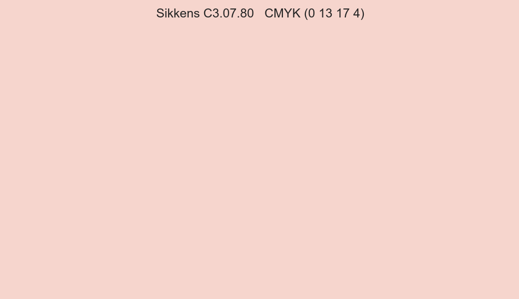 Color Sikkens C3.07.80 to CMYK (0 13 17 4) converter Color Sikkens C3.07.80 to CMYK (0 13 17 4) converter