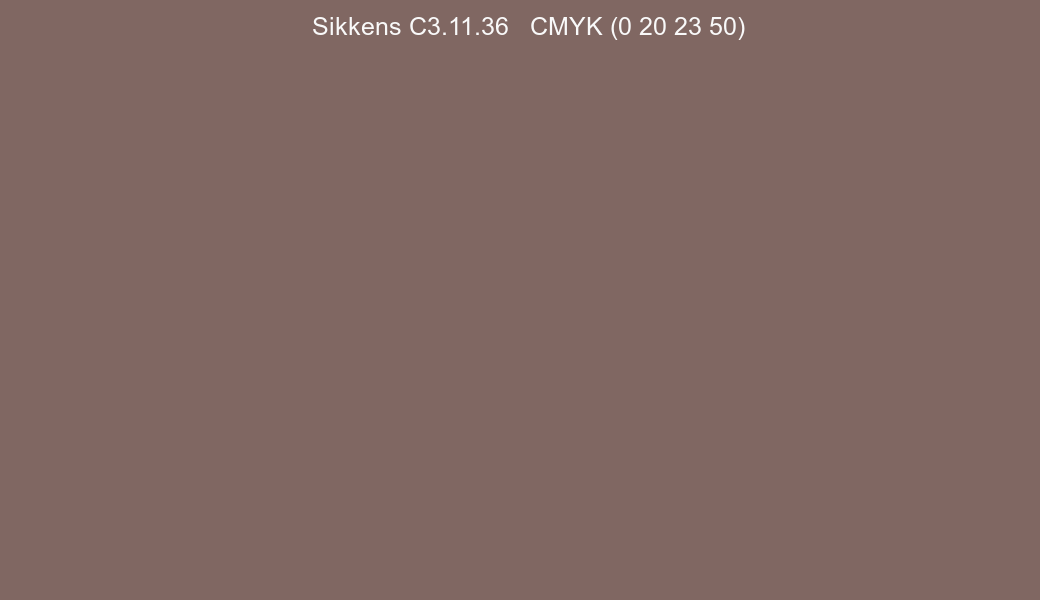 Color Sikkens C3.11.36 to CMYK (0 20 23 50) converter Color Sikkens C3.11.36 to CMYK (0 20 23 50) converter