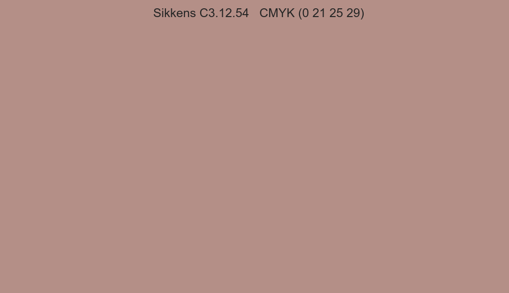 Color Sikkens C3.12.54 to CMYK (0 21 25 29) converter Color Sikkens C3.12.54 to CMYK (0 21 25 29) converter