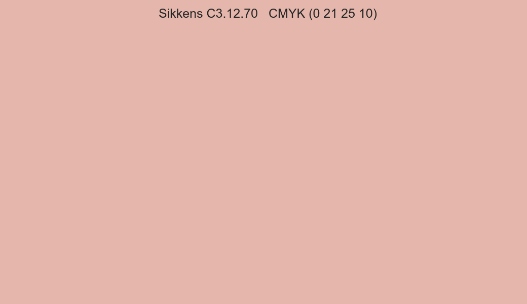 Color Sikkens C3.12.70 to CMYK (0 21 25 10) converter Color Sikkens C3.12.70 to CMYK (0 21 25 10) converter