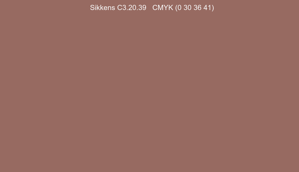 Color Sikkens C3.20.39 to CMYK (0 30 36 41) converter Color Sikkens C3.20.39 to CMYK (0 30 36 41) converter