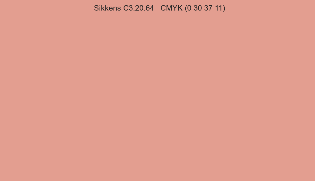 Color Sikkens C3.20.64 to CMYK (0 30 37 11) converter Color Sikkens C3.20.64 to CMYK (0 30 37 11) converter