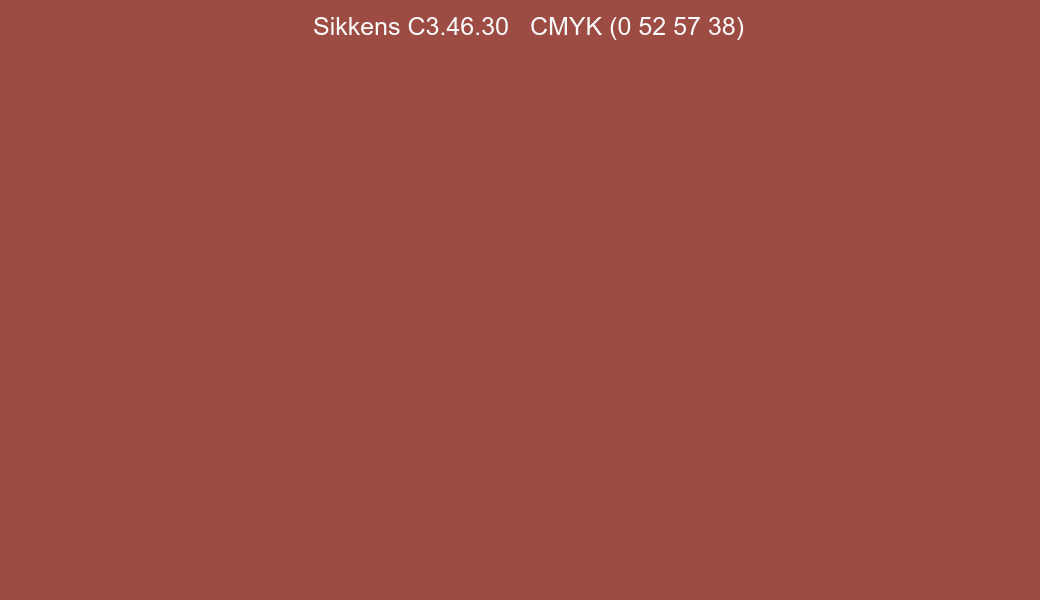 Color Sikkens C3.46.30 to CMYK (0 52 57 38) converter Color Sikkens C3.46.30 to CMYK (0 52 57 38) converter