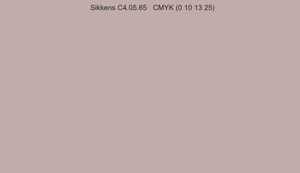 Color Sikkens C4.05.65 to CMYK (0 10 13 25) converter Color Sikkens C4.05.65 to CMYK (0 10 13 25) converter