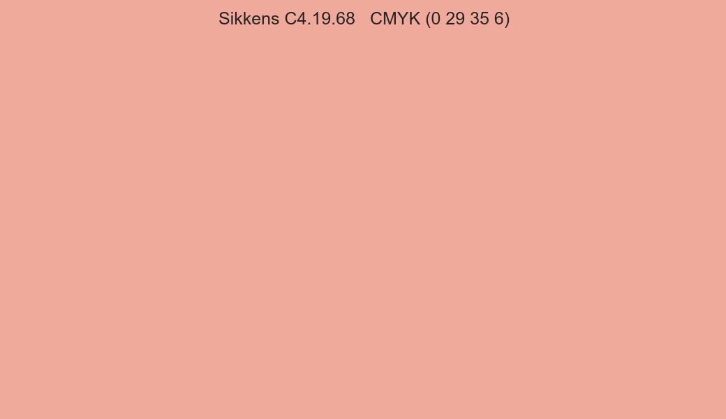 Color Sikkens C4.19.68 to CMYK (0 29 35 6) converter Color Sikkens C4.19.68 to CMYK (0 29 35 6) converter