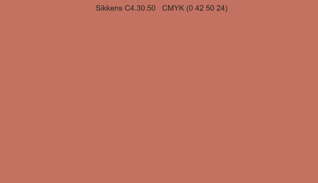 Color Sikkens C4.30.50 to CMYK (0 42 50 24) converter Color Sikkens C4.30.50 to CMYK (0 42 50 24) converter