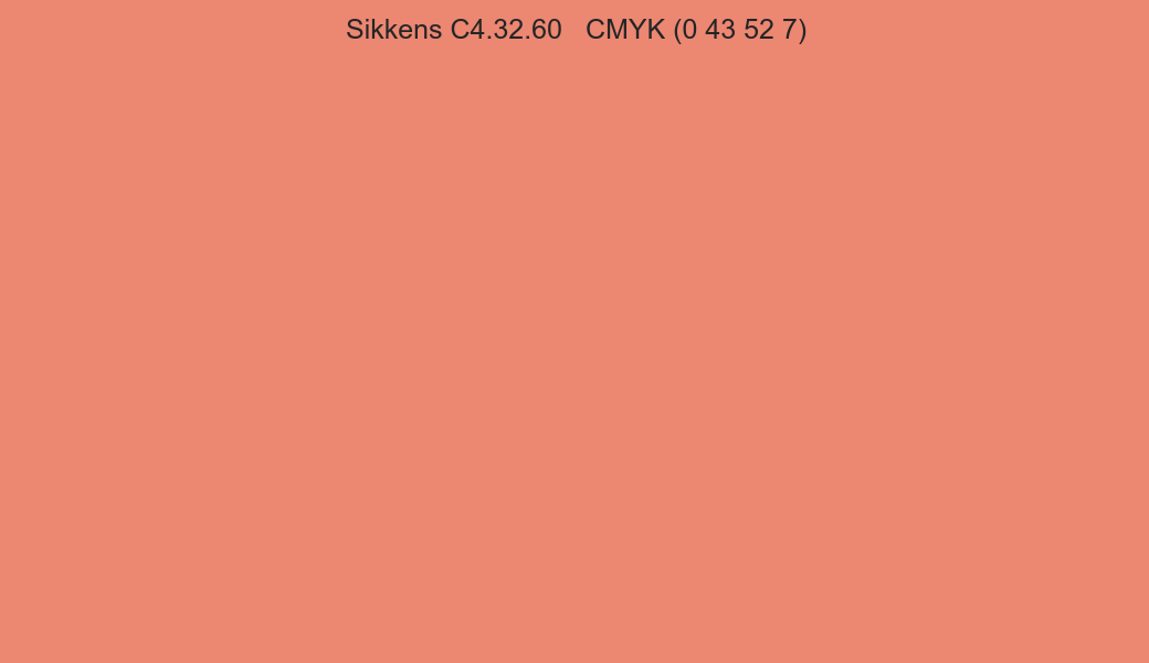 Color Sikkens C4.32.60 to CMYK (0 43 52 7) converter Color Sikkens C4.32.60 to CMYK (0 43 52 7) converter