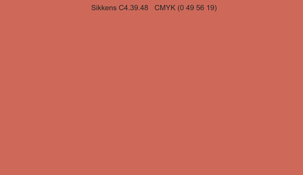 Color Sikkens C4.39.48 to CMYK (0 49 56 19) converter Color Sikkens C4.39.48 to CMYK (0 49 56 19) converter