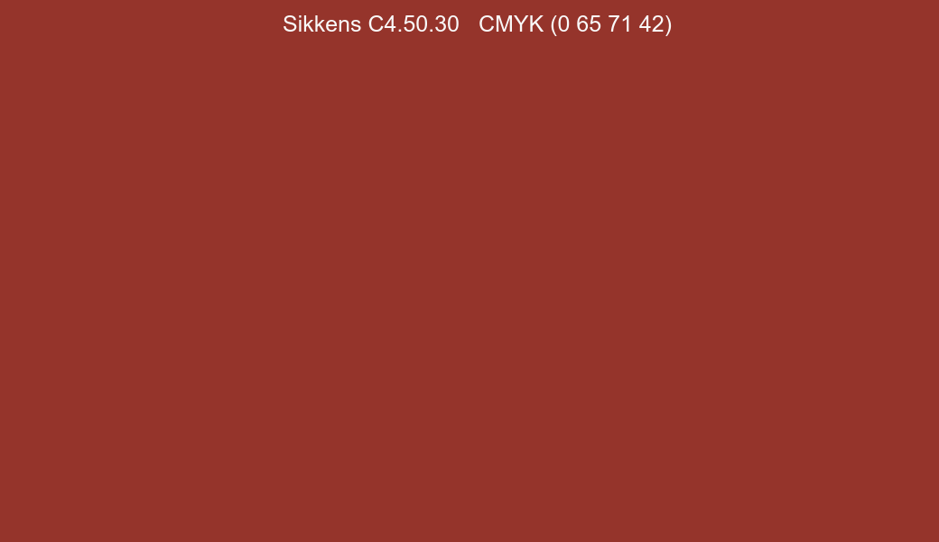 Color Sikkens C4.50.30 to CMYK (0 65 71 42) converter Color Sikkens C4.50.30 to CMYK (0 65 71 42) converter