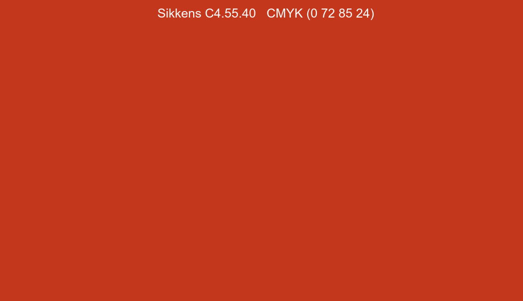 Color Sikkens C4.55.40 to CMYK (0 72 85 24) converter Color Sikkens C4.55.40 to CMYK (0 72 85 24) converter