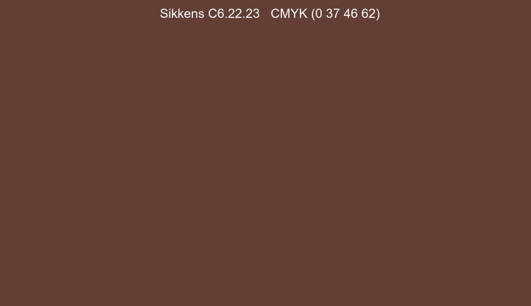 Color Sikkens C6.22.23 to CMYK (0 37 46 62) converter Color Sikkens C6.22.23 to CMYK (0 37 46 62) converter