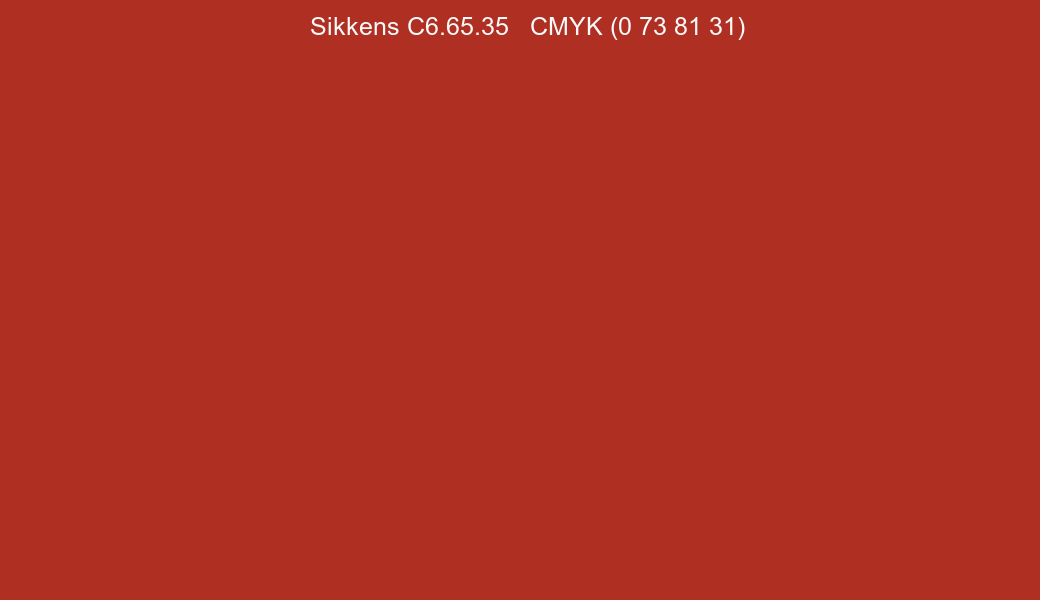Color Sikkens C6.65.35 to CMYK (0 73 81 31) converter Color Sikkens C6.65.35 to CMYK (0 73 81 31) converter