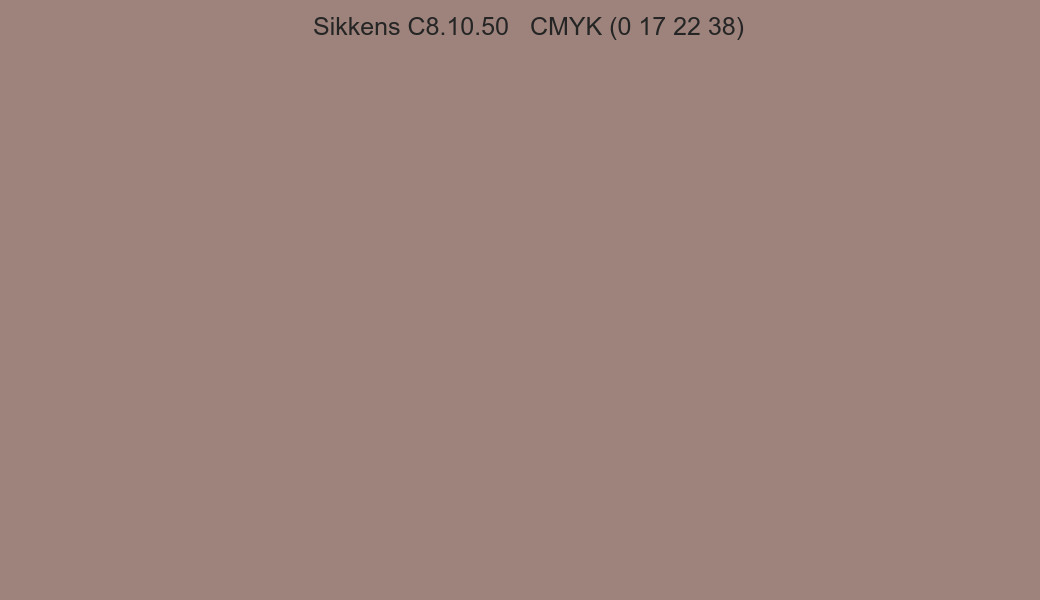 Color Sikkens C8.10.50 to CMYK (0 17 22 38) converter Color Sikkens C8.10.50 to CMYK (0 17 22 38) converter