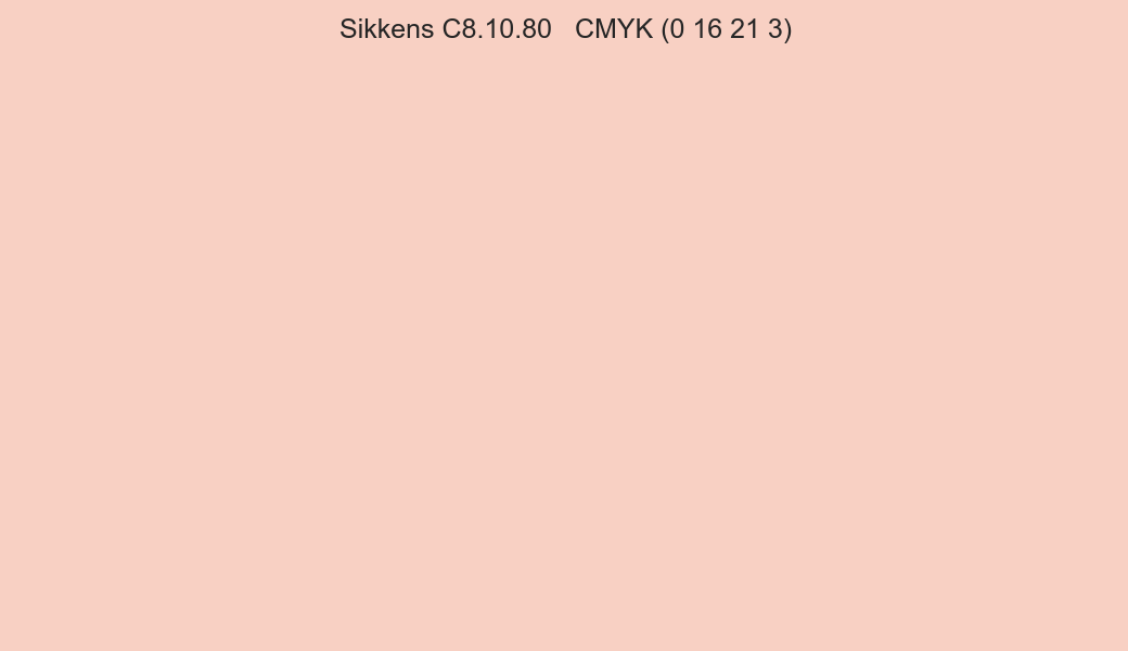 Color Sikkens C8.10.80 to CMYK (0 16 21 3) converter Color Sikkens C8.10.80 to CMYK (0 16 21 3) converter