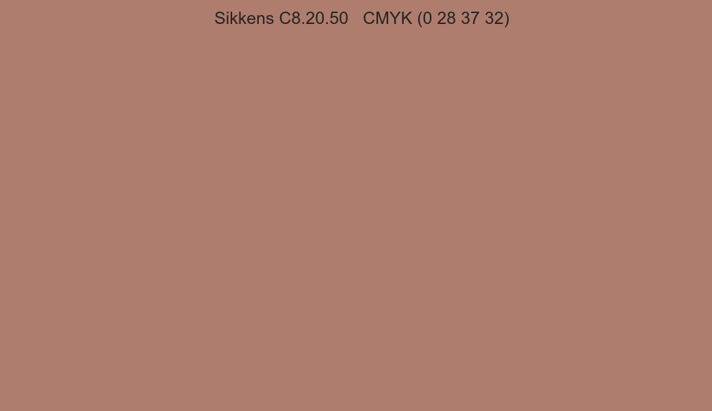 Color Sikkens C8.20.50 to CMYK (0 28 37 32) converter Color Sikkens C8.20.50 to CMYK (0 28 37 32) converter