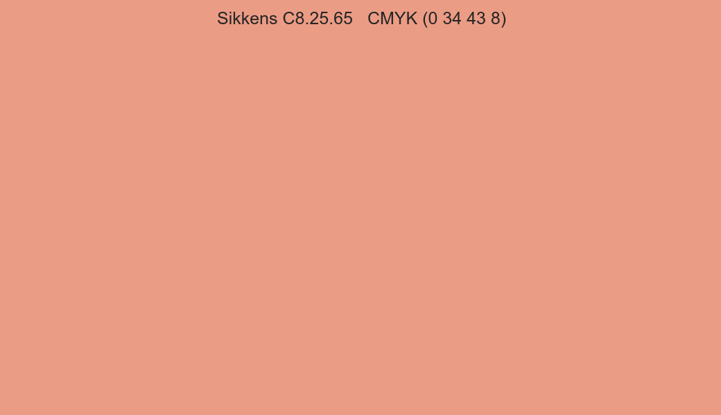 Color Sikkens C8.25.65 to CMYK (0 34 43 8) converter Color Sikkens C8.25.65 to CMYK (0 34 43 8) converter