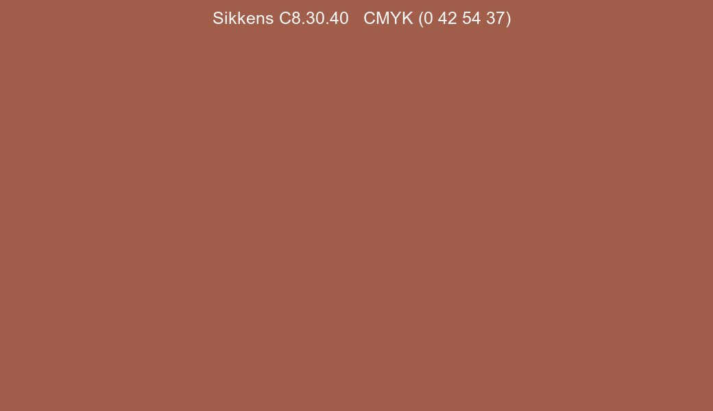 Color Sikkens C8.30.40 to CMYK (0 42 54 37) converter Color Sikkens C8.30.40 to CMYK (0 42 54 37) converter