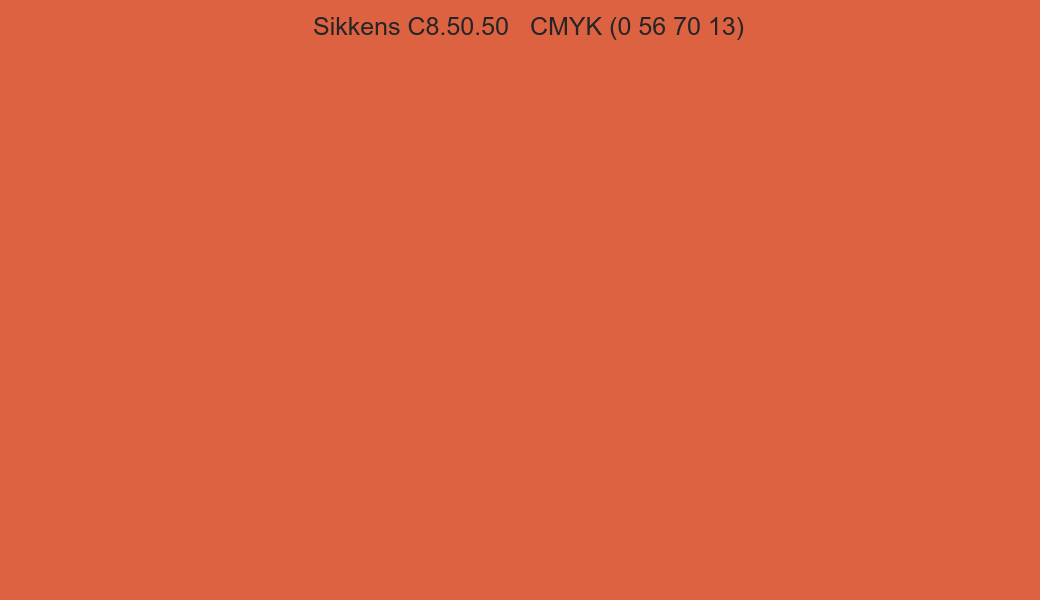 Color Sikkens C8.50.50 to CMYK (0 56 70 13) converter Color Sikkens C8.50.50 to CMYK (0 56 70 13) converter