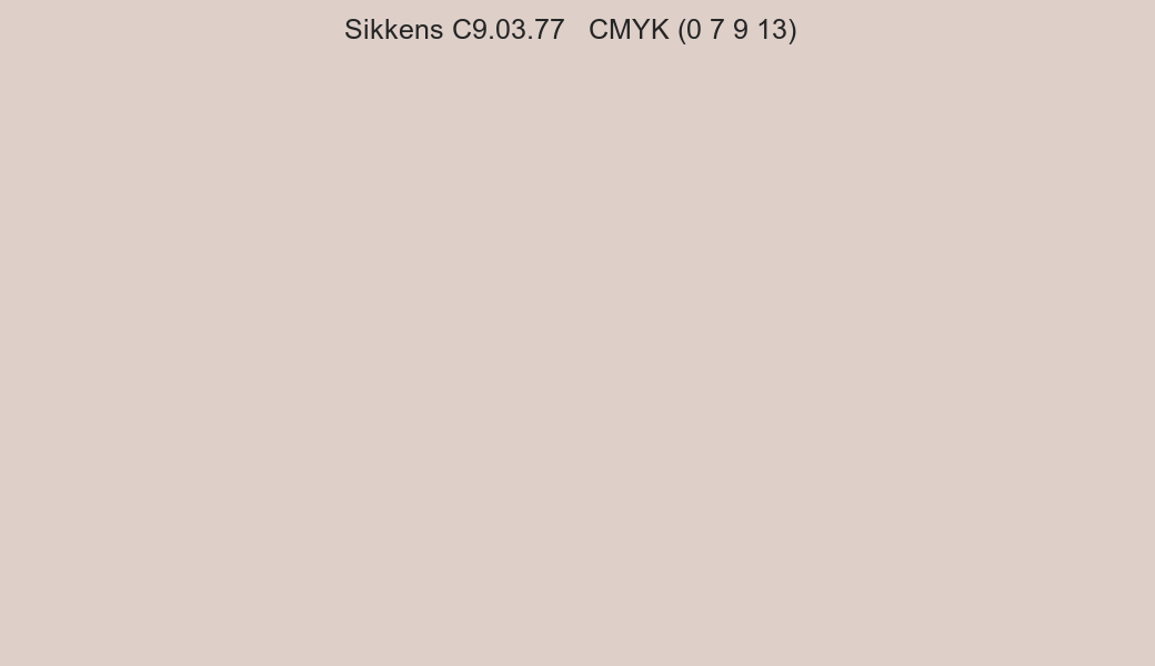 Color Sikkens C9.03.77 to CMYK (0 7 9 13) converter Color Sikkens C9.03.77 to CMYK (0 7 9 13) converter