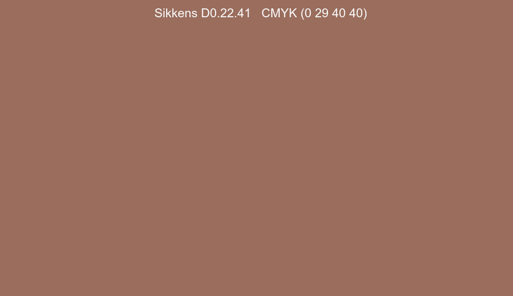 Color Sikkens D0.22.41 to CMYK (0 29 40 40) converter Color Sikkens D0.22.41 to CMYK (0 29 40 40) converter