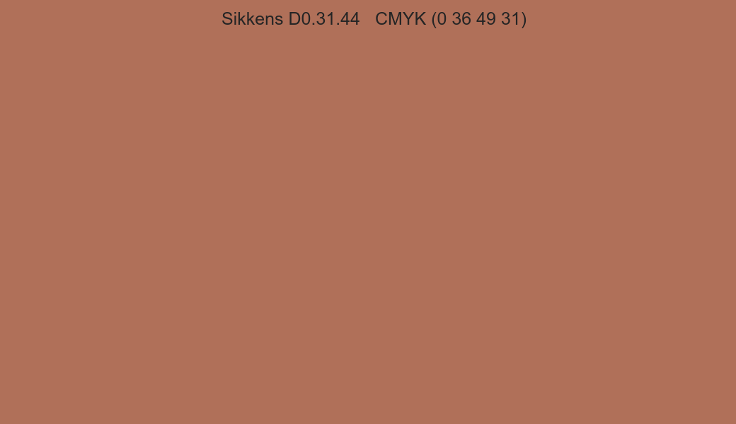 Color Sikkens D0.31.44 to CMYK (0 36 49 31) converter Color Sikkens D0.31.44 to CMYK (0 36 49 31) converter
