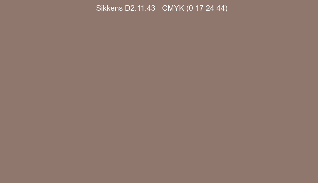 Color Sikkens D2.11.43 to CMYK (0 17 24 44) converter Color Sikkens D2.11.43 to CMYK (0 17 24 44) converter