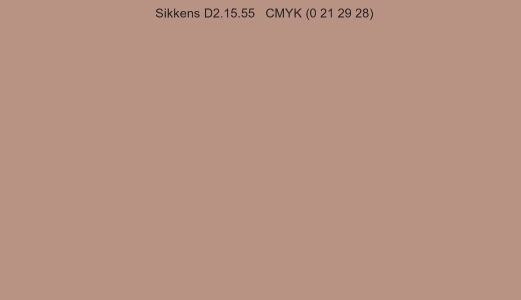 Color Sikkens D2.15.55 to CMYK (0 21 29 28) converter Color Sikkens D2.15.55 to CMYK (0 21 29 28) converter