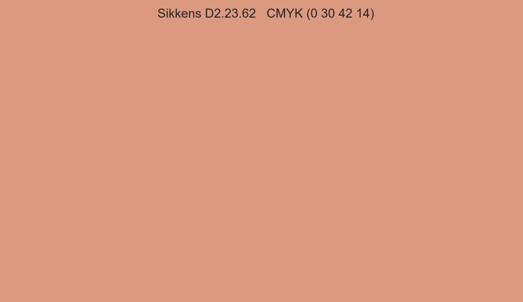 Color Sikkens D2.23.62 to CMYK (0 30 42 14) converter Color Sikkens D2.23.62 to CMYK (0 30 42 14) converter