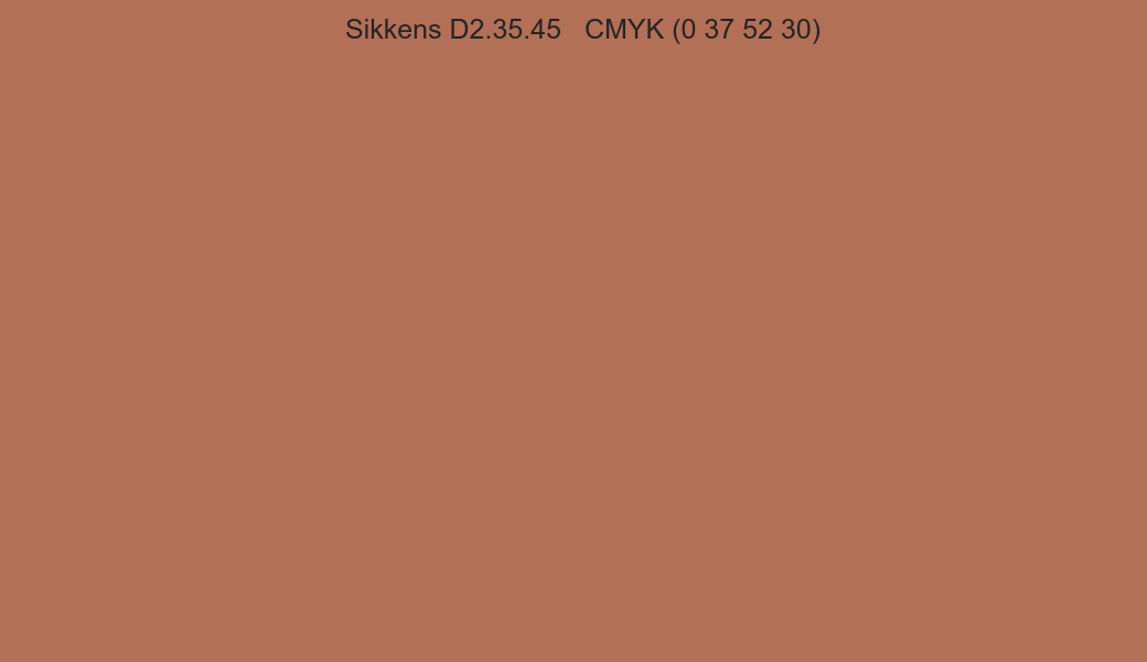 Color Sikkens D2.35.45 to CMYK (0 37 52 30) converter Color Sikkens D2.35.45 to CMYK (0 37 52 30) converter