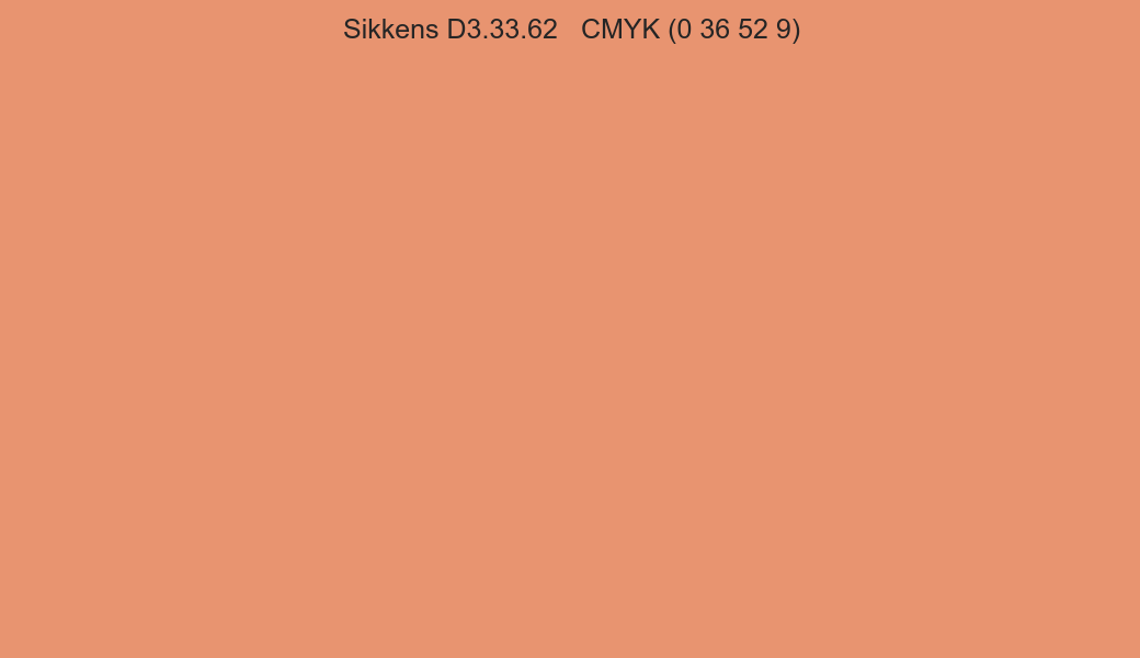 Color Sikkens D3.33.62 to CMYK (0 36 52 9) converter Color Sikkens D3.33.62 to CMYK (0 36 52 9) converter