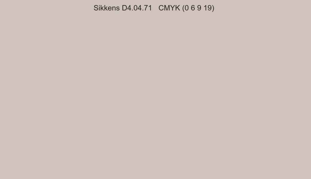 Color Sikkens D4.04.71 to CMYK (0 6 9 19) converter Color Sikkens D4.04.71 to CMYK (0 6 9 19) converter