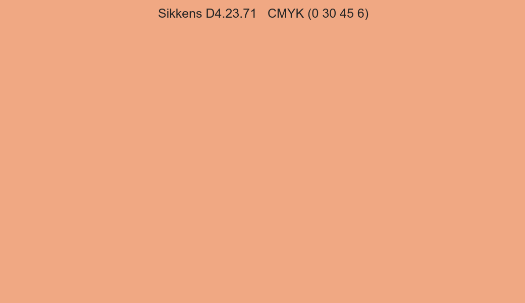 Color Sikkens D4.23.71 to CMYK (0 30 45 6) converter Color Sikkens D4.23.71 to CMYK (0 30 45 6) converter