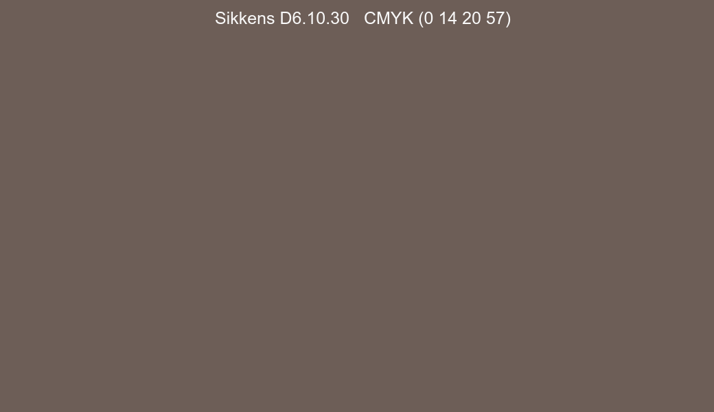 Color Sikkens D6.10.30 to CMYK (0 14 20 57) converter Color Sikkens D6.10.30 to CMYK (0 14 20 57) converter