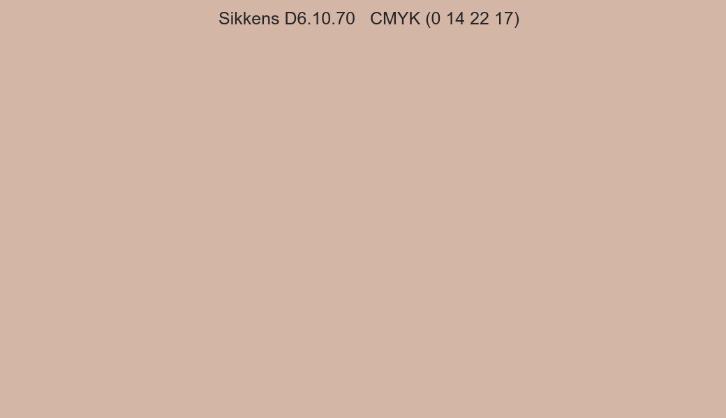 Color Sikkens D6.10.70 to CMYK (0 14 22 17) converter Color Sikkens D6.10.70 to CMYK (0 14 22 17) converter