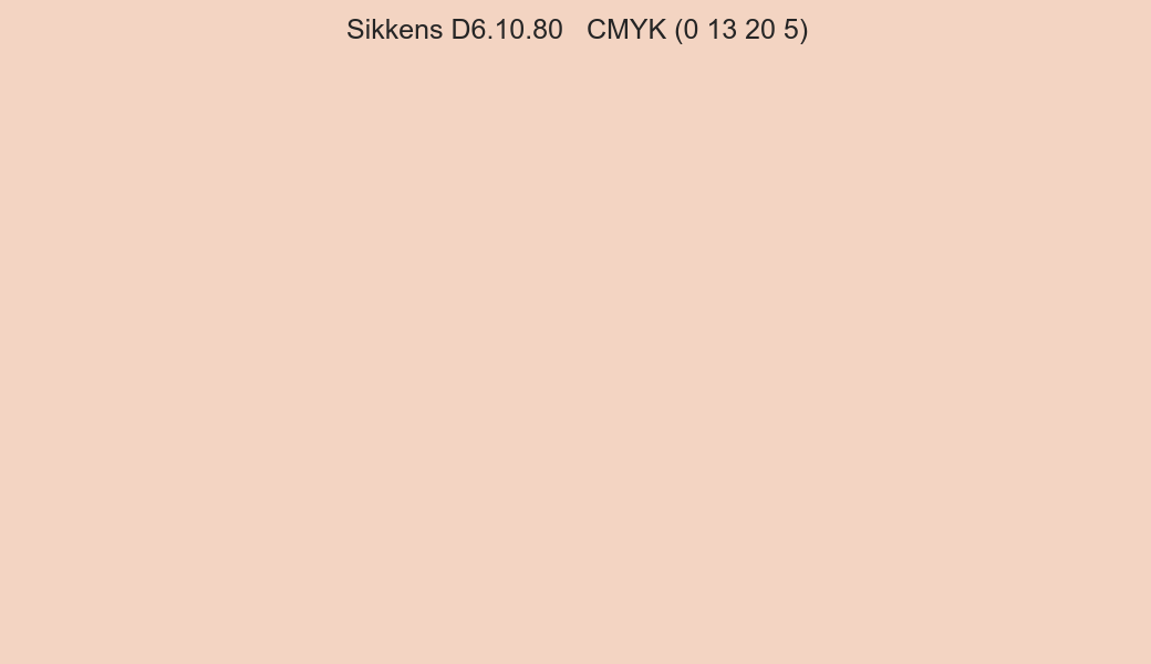 Color Sikkens D6.10.80 to CMYK (0 13 20 5) converter Color Sikkens D6.10.80 to CMYK (0 13 20 5) converter