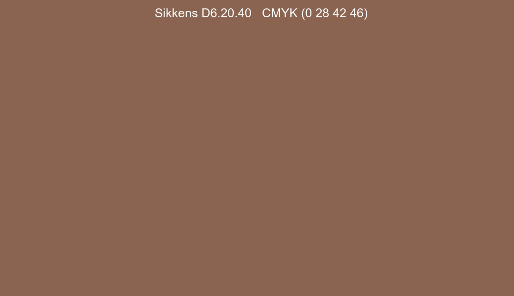 Color Sikkens D6.20.40 to CMYK (0 28 42 46) converter Color Sikkens D6.20.40 to CMYK (0 28 42 46) converter